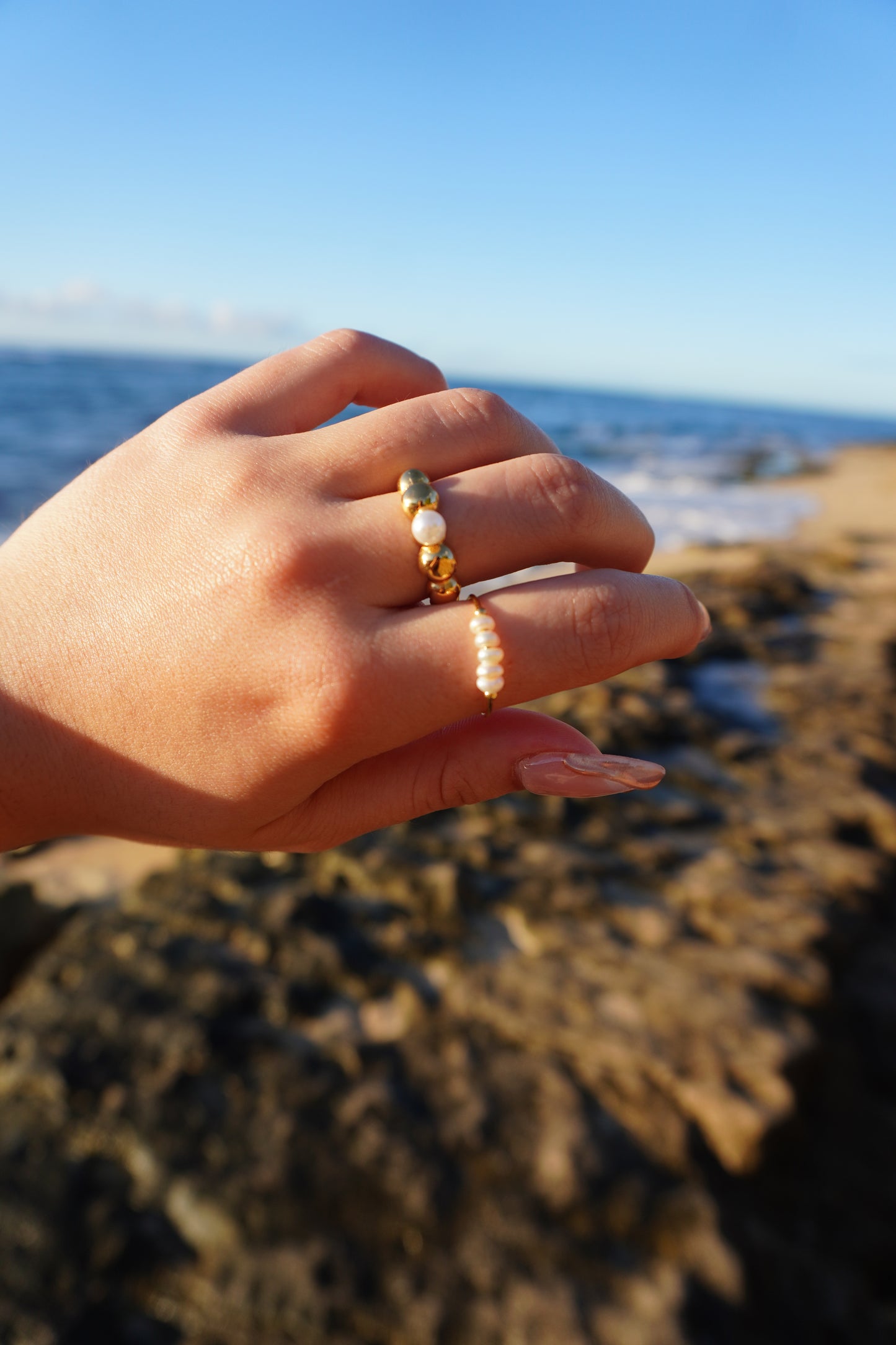 Simple Pearl Bead Ring