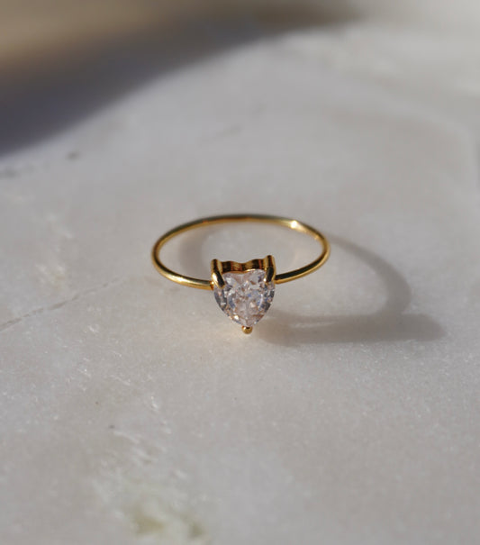 Heart Cubic Zirconia Ring