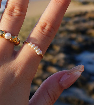 Simple Pearl Bead Ring